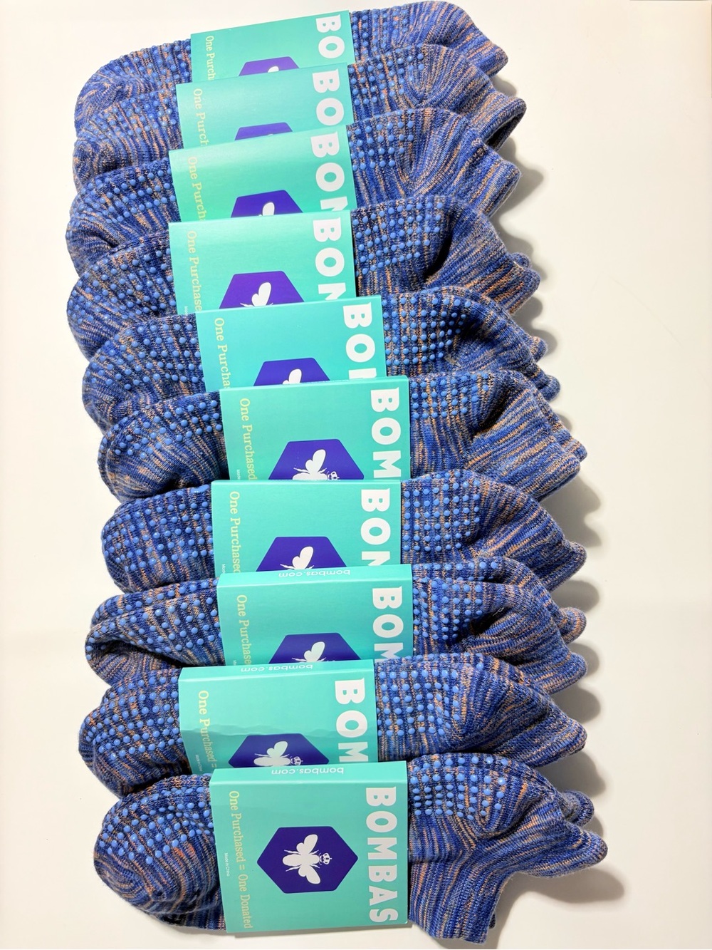 Bombas Women’s No Show Grip Socks  Non Slip Yoga Pilates Socks Size M 5-Pack